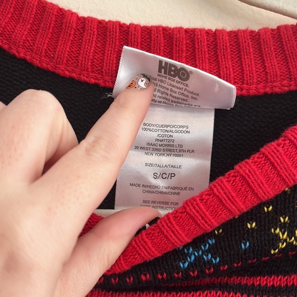 Game of Thrones Christmas Sweater Joy to Realm Mens S Holiday Ugly Fandom Party - Picture 3 of 5